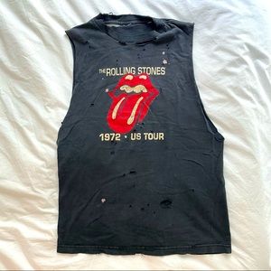 Vintage Rolling Stones cut off tee